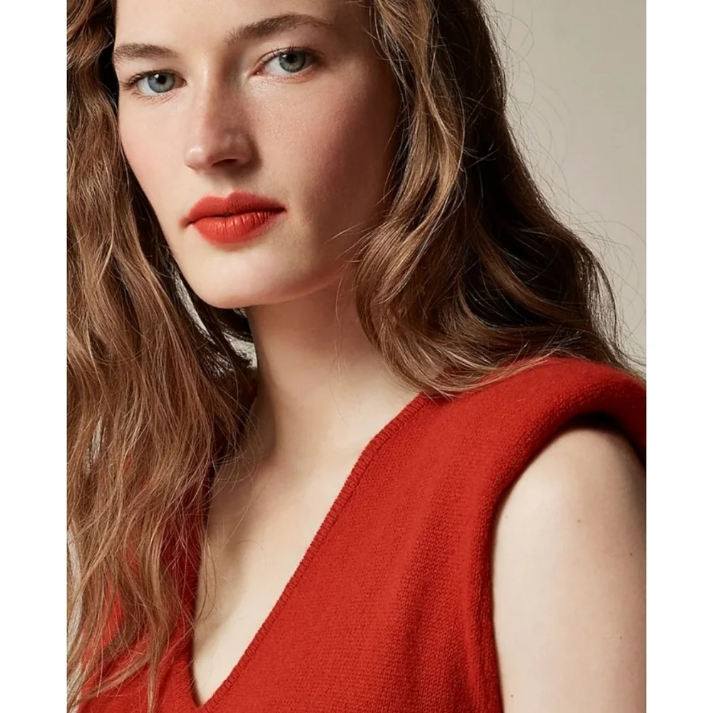 J.Crew Spring Street Featherweight Cashmere V-Neck Sweater-Dress